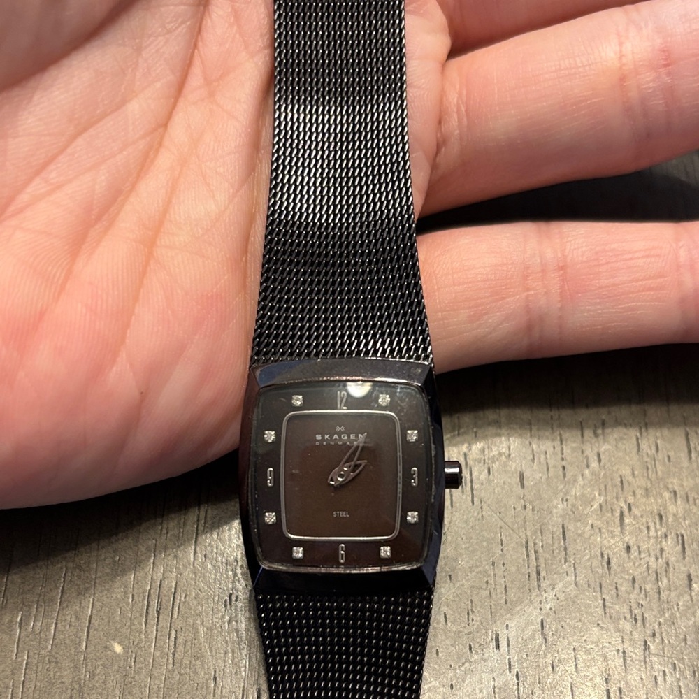 Skagen Brown Rectangular Mesh Watch - image 9